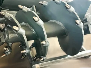 Production process of rock auger