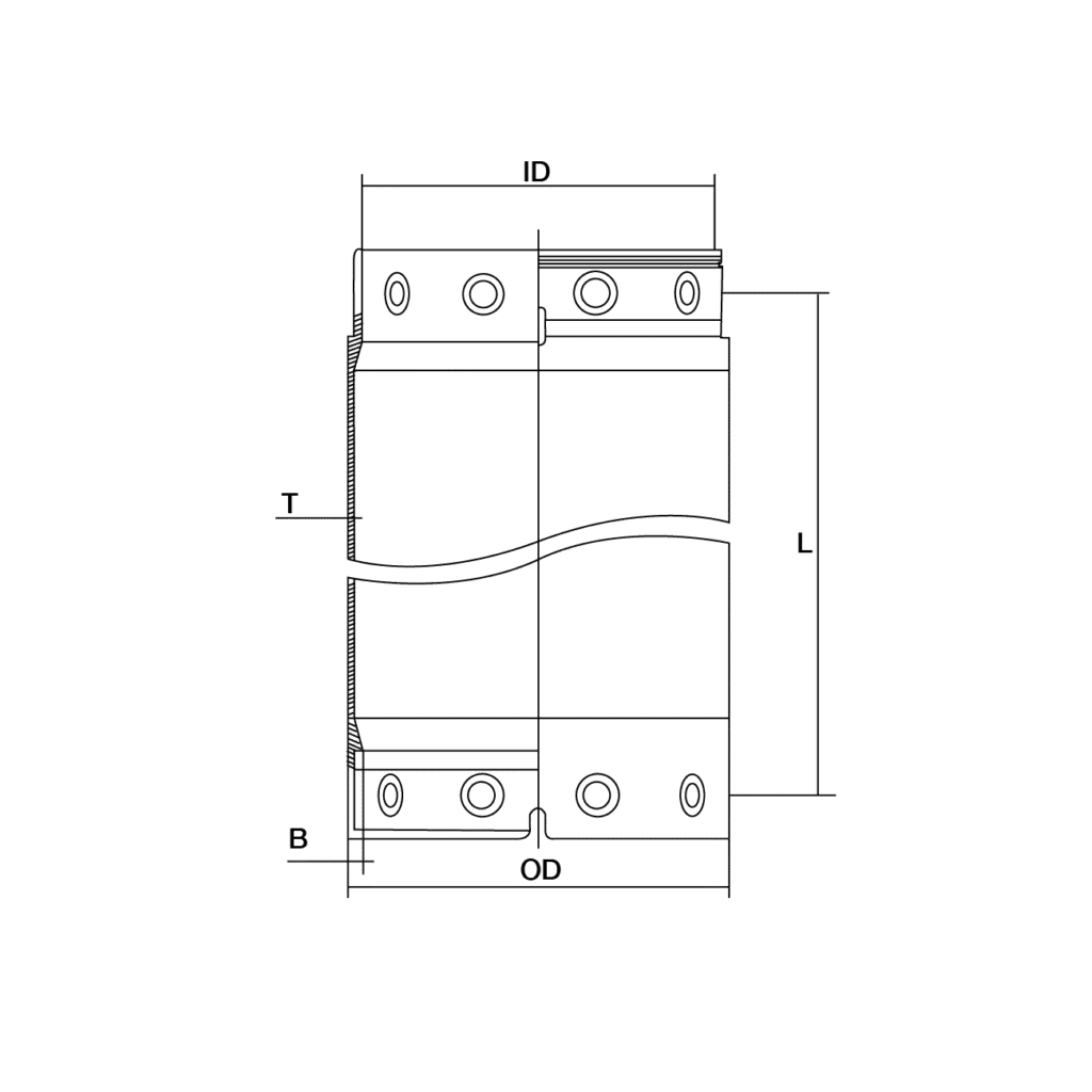 Drawing of SINGLE WALL SEGMENTAL CASING
